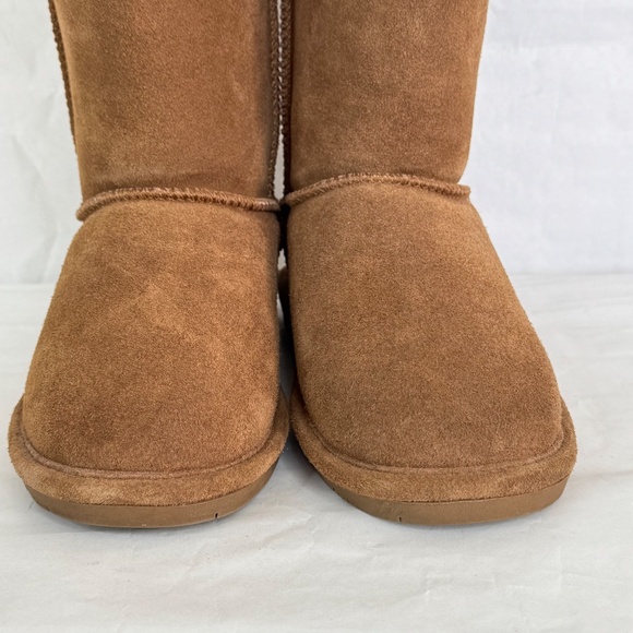Bearpaw Emma Hickory Suede Mid Calf Sheepskin Wool Mukluks Winter Boots 7 Tall - Picture 6 of 11